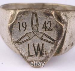 Bague LW 1942 Luftwaffe Seconde Guerre mondiale Force aérienne allemande WWII Hélice Armée d'Allemagne Wehrmacht