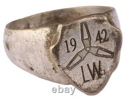 Bague LW 1942 Luftwaffe Seconde Guerre mondiale Force aérienne allemande WWII Hélice Armée d'Allemagne Wehrmacht