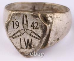 Bague LW 1942 Luftwaffe Seconde Guerre mondiale Force aérienne allemande WWII Hélice Armée d'Allemagne Wehrmacht