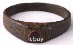 Bague allemande WWII Allemagne 1941 Art de tranchée Armée Wehrmacht Force Bijoux Balle