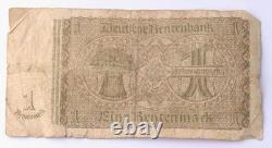 Bague allemande WWII Billet de banque 1 Rentenmark 1937 Berlin WW2 Pendentif Armée Wehrmacht