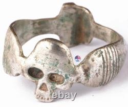 Bague allemande crâne WW2 Wehrmacht Allemagne Armée force gothique horreur