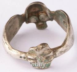 Bague allemande crâne WW2 Wehrmacht Allemagne Armée force gothique horreur