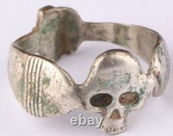 Bague allemande crâne WW2 Wehrmacht Allemagne Armée force gothique horreur