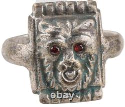 Bague allemande de la Seconde Guerre mondiale Kriegsmarine de la marine, loup ou ours, armée allemande Wehrmacht