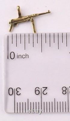 Bague allemande de la Seconde Guerre mondiale Pendentif MP-40 mitrailleuse Armée Wehrmacht