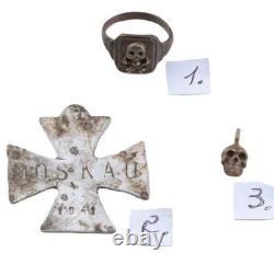 Bague allemande de la Seconde Guerre mondiale, croix de fer en art de tranchée, armée allemande Wehrmacht, taille 9,5