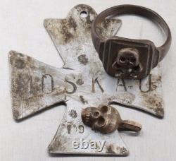 Bague allemande de la Seconde Guerre mondiale, croix de fer en art de tranchée, armée allemande Wehrmacht, taille 9,5