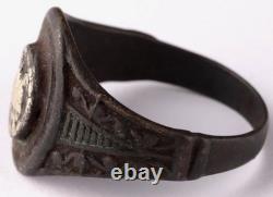 Bague allemande de la Seconde Guerre mondiale, ensemble de boutons de chapeau, insigne de l'armée allemande Wehrmacht