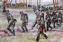 Bague allemande de la Seconde Guerre mondiale, ensemble de boutons de chapeau, insigne de l'armée allemande Wehrmacht