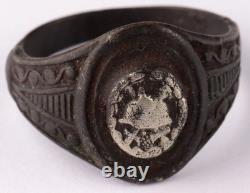 Bague allemande de la Seconde Guerre mondiale, ensemble de boutons de chapeau, insigne de l'armée allemande Wehrmacht