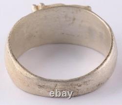 Bague allemande de la Seconde Guerre mondiale, miniature de cuirassé de la WWII, armée allemande Wehrmacht, force gothique