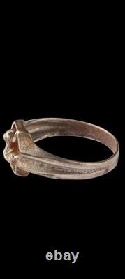 Bague allemande de la Wehrmacht de la Seconde Guerre mondiale avec tête de Viking
