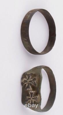 Bague croix de fer allemande pattée WW1 WWI WW2 Allemagne WWII Bracelet Balle 1915 Armée