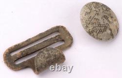 Bague d'électricien WW2 Timbre allemand WWII Bouton de l'armée allemande Ensemble de forces Wehrmacht