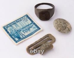 Bague d'électricien WW2 Timbre allemand WWII Bouton de l'armée allemande Ensemble de forces Wehrmacht