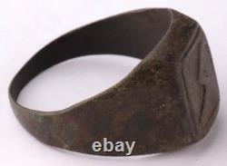 Bague d'électricien WW2 Timbre allemand WWII Bouton de l'armée allemande Ensemble de forces Wehrmacht