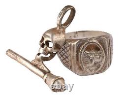 Bague de l'armée allemande WW2, pendentif crâne WWII, signe de tank Panzerfaust, grenade antichar