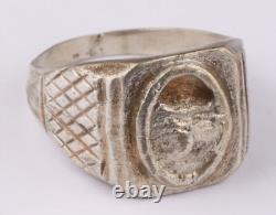 Bague de l'armée allemande WW2, pendentif crâne WWII, signe de tank Panzerfaust, grenade antichar