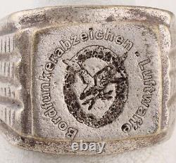 Bague de la Luftwaffe de la Seconde Guerre mondiale FORCE aérienne allemande ww2 WEHRMACHT ALLEMAGNE Armée MILITAIRE Soldat