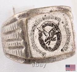 Bague de la Luftwaffe de la Seconde Guerre mondiale FORCE aérienne allemande ww2 WEHRMACHT ALLEMAGNE Armée MILITAIRE Soldat