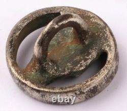 Bague de marine allemande de la Seconde Guerre mondiale Bouton Crâne Ancre Armée d'Allemagne Wehrmacht Marine