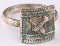 Bague de pilote allemand Luftwaffe WW2 pendentif bombardier bimoteur Allemagne ensemble armée WWII