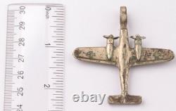 Bague de pilote allemand Luftwaffe WW2 pendentif bombardier bimoteur Allemagne ensemble armée WWII