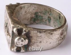 Bague de signe de l'armée allemande aigle en argent Tirol pendant la Seconde Guerre mondiale taille 11.5 Chasseur