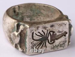 Bague de signe de l'armée allemande aigle en argent Tirol pendant la Seconde Guerre mondiale taille 11.5 Chasseur