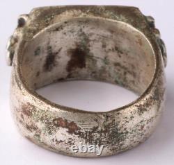 Bague de signe de l'armée allemande aigle en argent Tirol pendant la Seconde Guerre mondiale taille 11.5 Chasseur