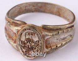 Bague de sniper allemand de la WWII Pendentif Allemagne Armée Wehrmacht Fusil de sniper Choc