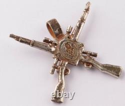 Bague de sniper allemand de la WWII Pendentif Allemagne Armée Wehrmacht Fusil de sniper Choc