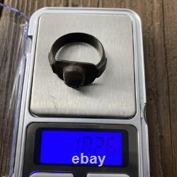 Bague militaire vintage en argent avec crâne et os de l'armée allemande taille 12,5 Première Guerre mondiale/Seconde Guerre mondiale