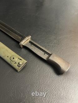 Baïonnette allemande K98 de la Seconde Guerre mondiale, S/175 G 1935 9042 f 288 a, fourreau de guerre de l'armée