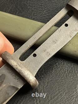 Baïonnette allemande K98 de la Seconde Guerre mondiale, S/175 G 1935 9042 f 288 a, fourreau de guerre de l'armée