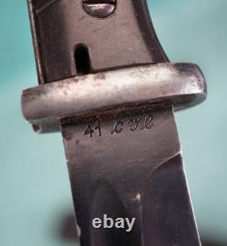 Baïonnette allemande K98 de la WWII avec étui en cuir, couteau poignard US de la WWII assorti, Wehrmacht