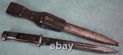 Baïonnette allemande K98 de la WWII avec étui en cuir, couteau poignard US de la WWII assorti, Wehrmacht