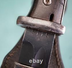 Baïonnette allemande K98 de la WWII avec étui en cuir, couteau poignard US de la WWII assorti, Wehrmacht