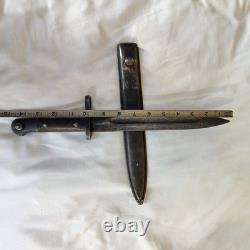 Baïonnette de combat K98 Mauser de l’armée allemande de la Seconde Guerre mondiale avec fourreau à anneau de bouche, patine de la Seconde Guerre mondiale