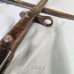 Baïonnette de combat K98 Mauser de l’armée allemande de la Seconde Guerre mondiale avec fourreau à anneau de bouche, patine de la Seconde Guerre mondiale