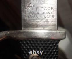 Baïonnette de l'armée allemande de la Seconde Guerre mondiale, tenue militaire, E. Pack & Sohn Solingen, couteau avec fourreau