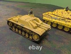 Beaux modèles de l'armée allemande à verrou WWII peints : King Tiger Stug III Neuf