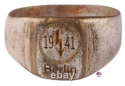 Berlin 1941 Mécanicien radio Seconde Guerre mondiale Anneau allemand Wehrmacht force de l'armée allemande