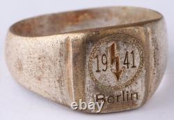 Berlin 1941 Mécanicien radio Seconde Guerre mondiale Anneau allemand Wehrmacht force de l'armée allemande