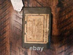 Boîte de fusible de grenade BRENNZUNDER 24 de l'armée allemande de la Seconde Guerre mondiale. Collection historique de la Seconde Guerre mondiale.