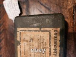 Boîte de fusible de grenade BRENNZUNDER 24 de l'armée allemande de la Seconde Guerre mondiale. Collection historique de la Seconde Guerre mondiale.