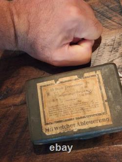 Boîte de fusible de grenade BRENNZUNDER 24 de l'armée allemande de la Seconde Guerre mondiale. Collection historique de la Seconde Guerre mondiale.