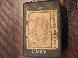 Boîte de fusible de grenade BRENNZUNDER 24 de l'armée allemande de la Seconde Guerre mondiale. Collection historique de la Seconde Guerre mondiale.