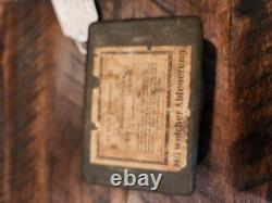 Boîte de fusible de grenade BRENNZUNDER 24 de l'armée allemande de la Seconde Guerre mondiale. Collection historique de la Seconde Guerre mondiale.